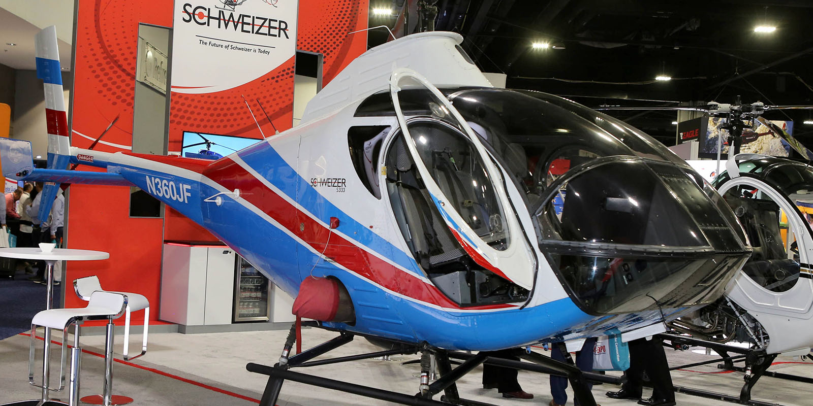 Schweizer aircraft on display at HAI HELI-EXPO