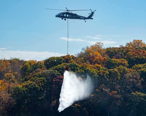 Sikorsky, Rain demo autonomous Black Hawk for fire suppression