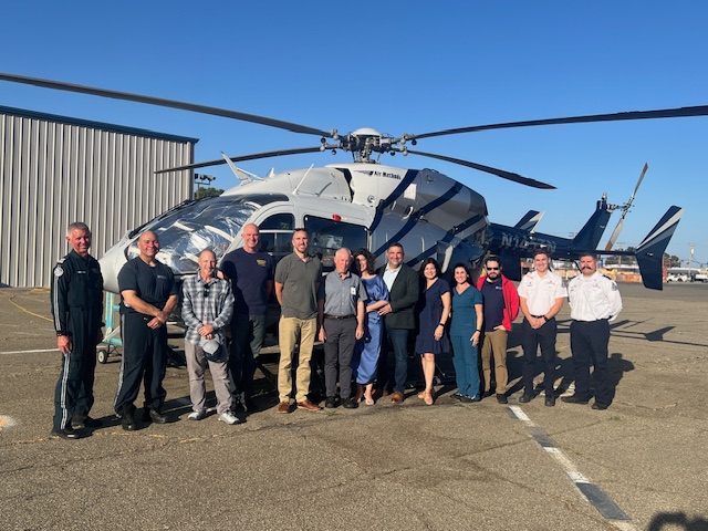 Trauma survivor reunites with SkyLife crew in California