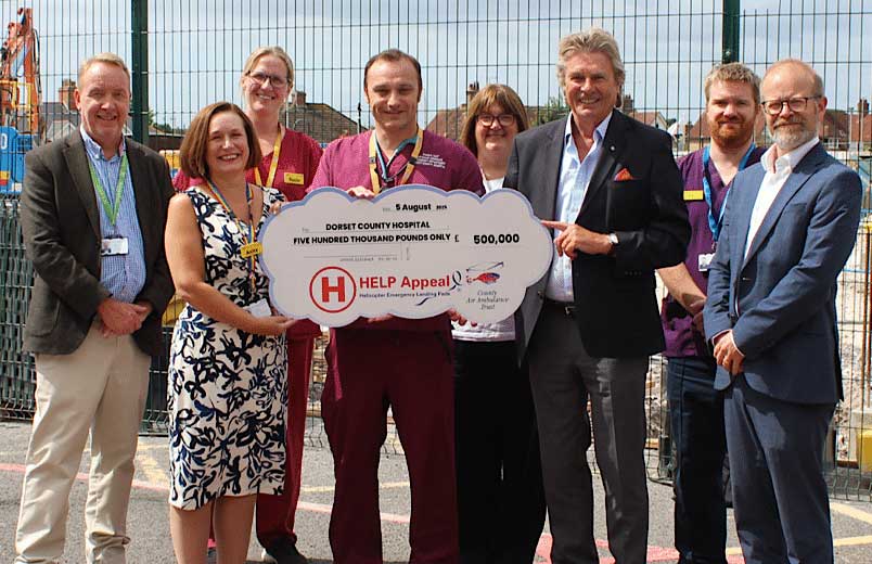 English hospital receives HELP Appeal donation for helipad